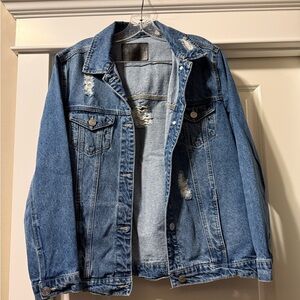 Refuge Distressed Blue Jean Jacket